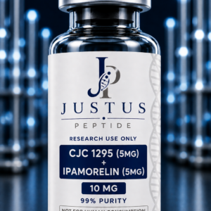 Justus Peptide CJC-1295 + Ipamorelin 10 mg research peptide blend vial